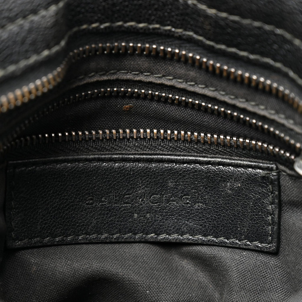 Chevre Gold Metallic Edge Hardware Mini City Black
