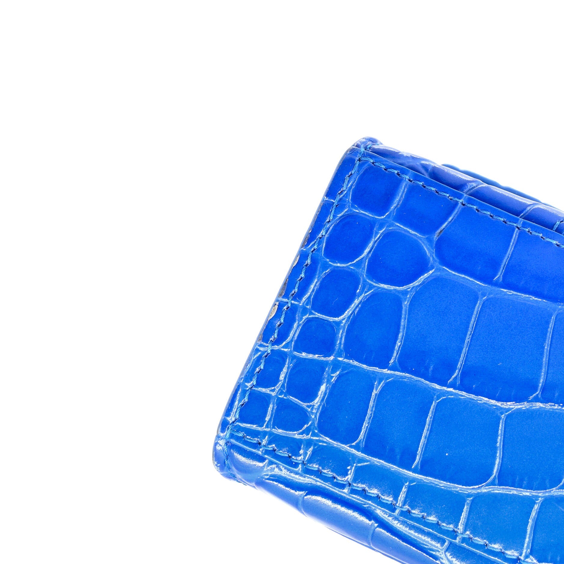 Hourglass Top Handle Bag Crocodile Embossed Leather XS