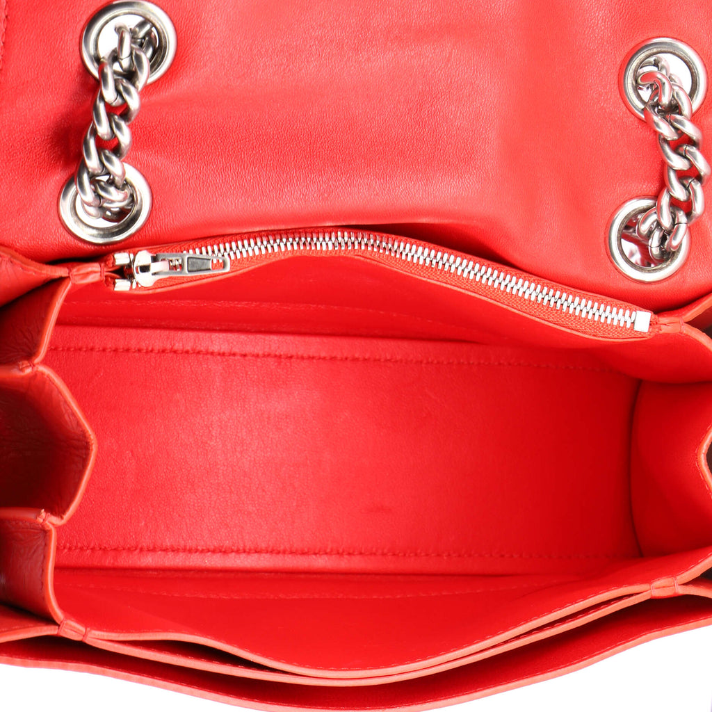 Crush Chain Flap Bag Leather Small