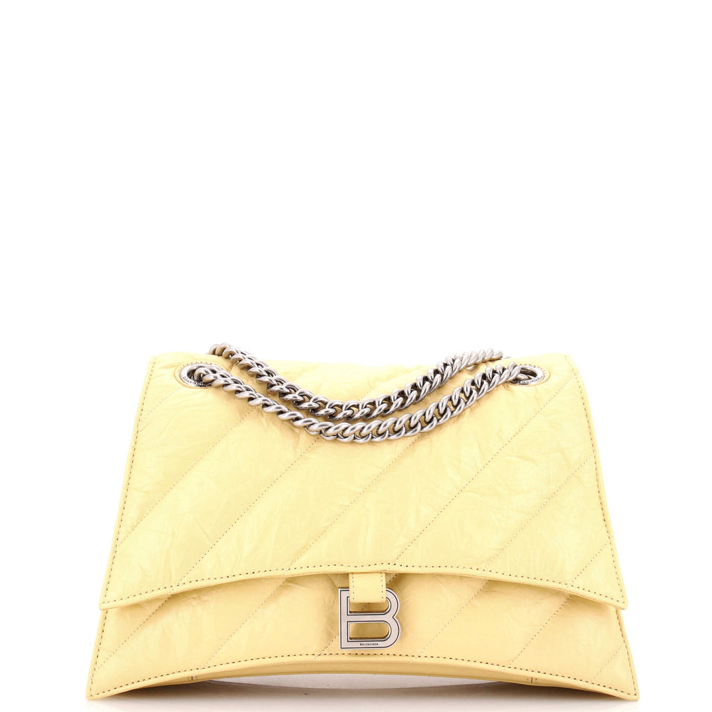 Crush Chain Flap Bag Quilted Crushed Calfskin Medium