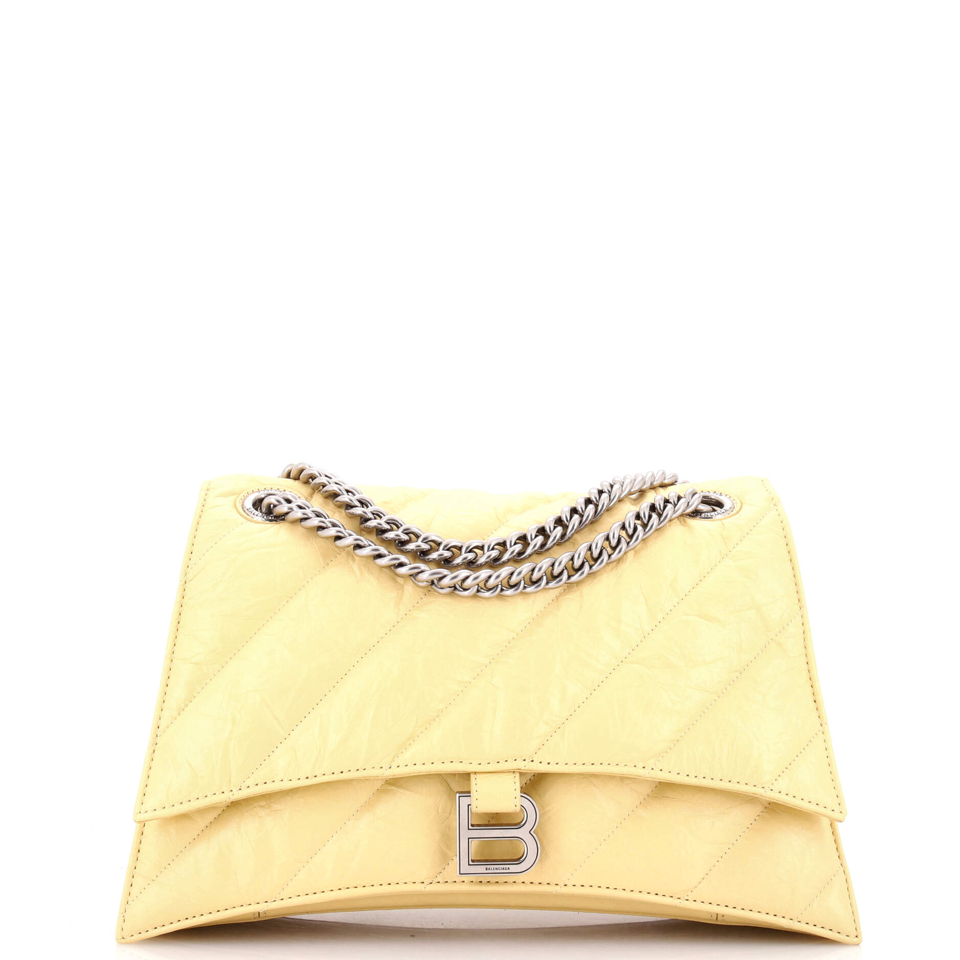 Crush Chain Flap Bag Quilted Crushed Calfskin Medium
