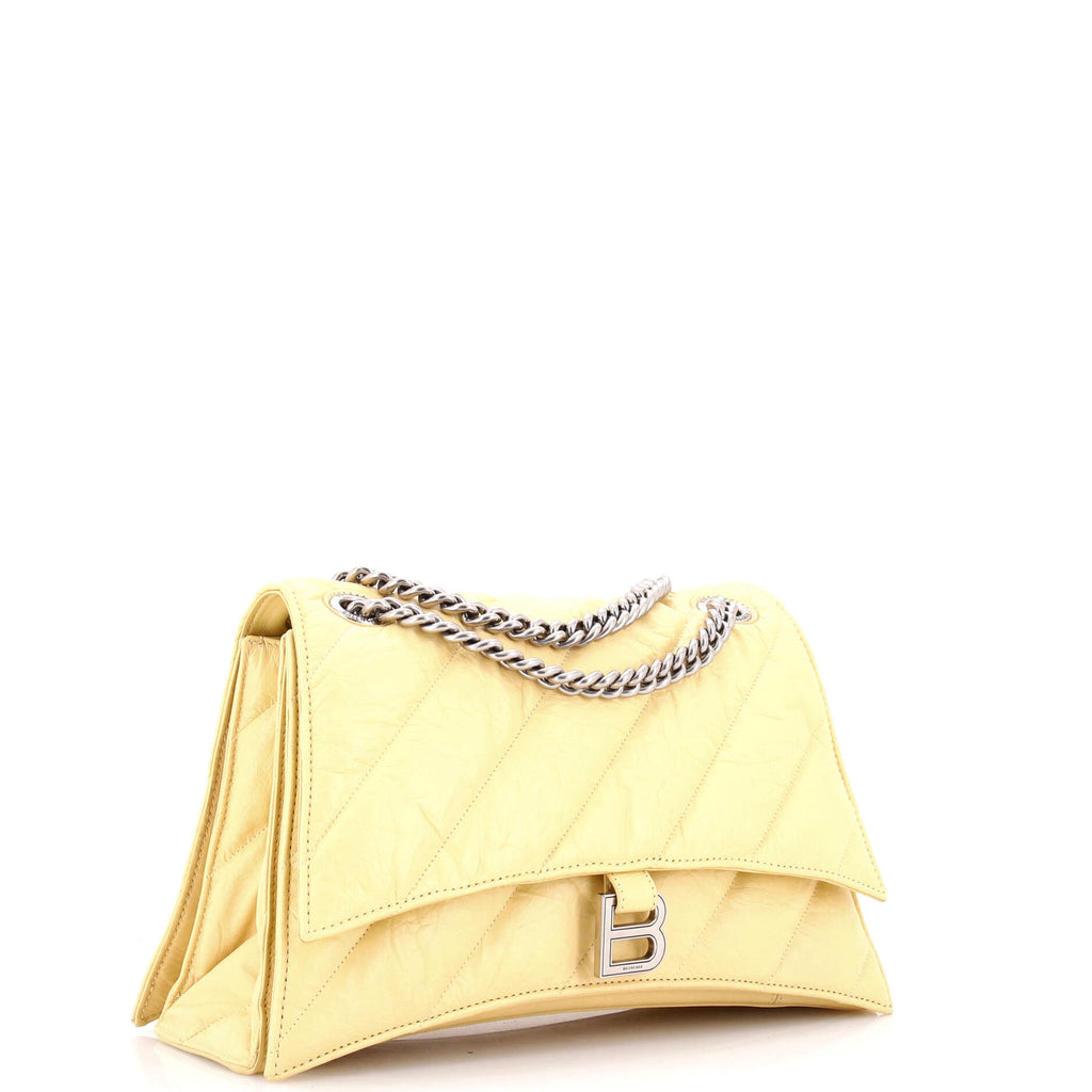 Crush Chain Flap Bag Quilted Crushed Calfskin Medium