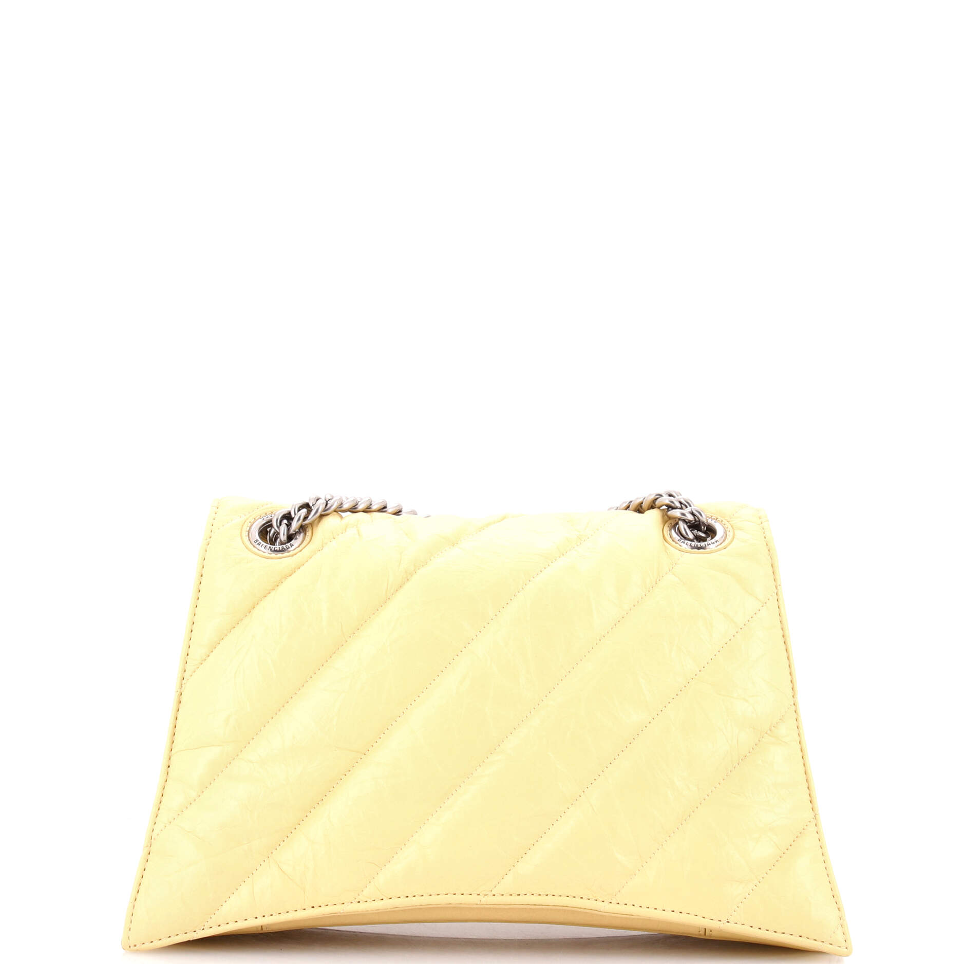 Crush Chain Flap Bag Quilted Crushed Calfskin Medium