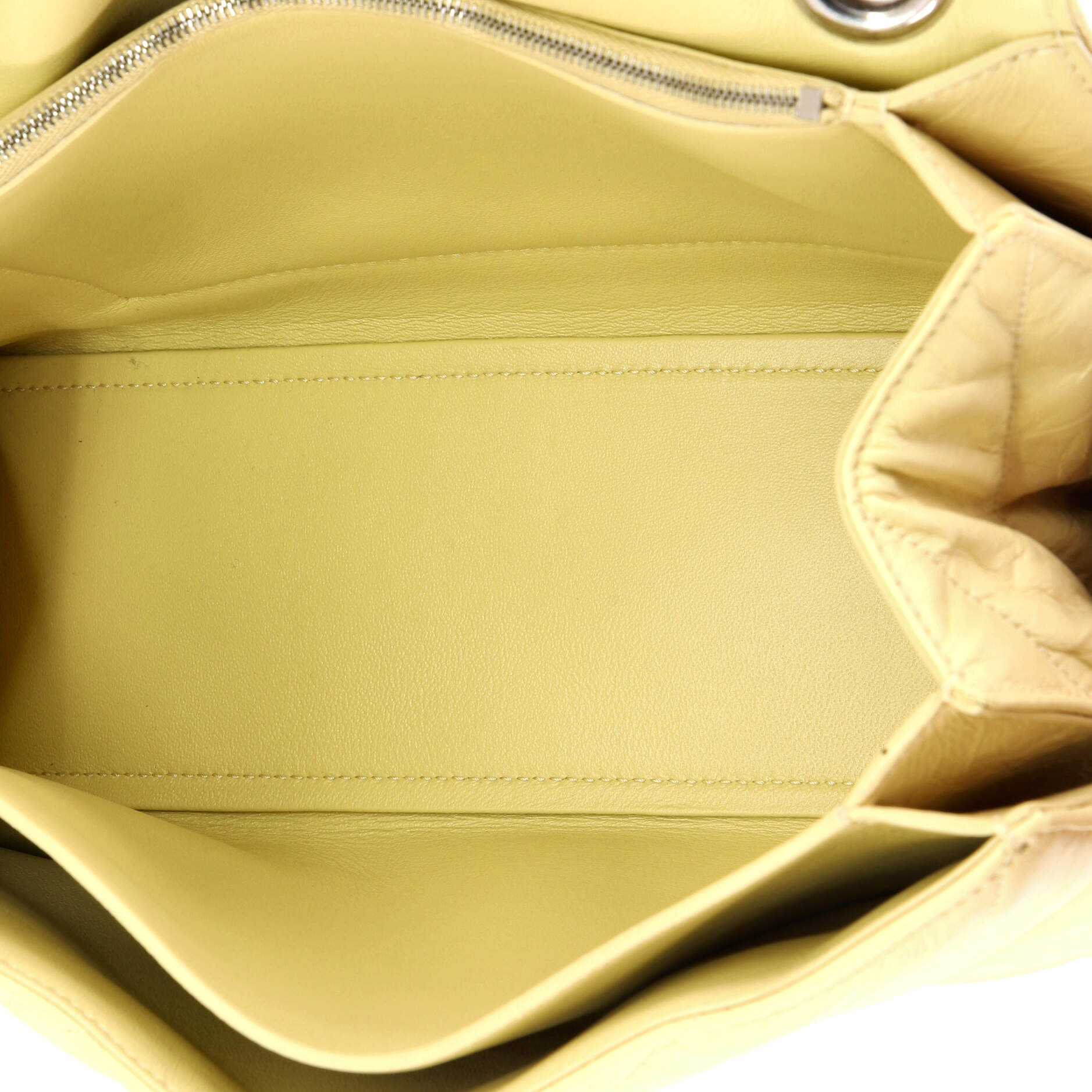 Crush Chain Flap Bag Quilted Crushed Calfskin Medium