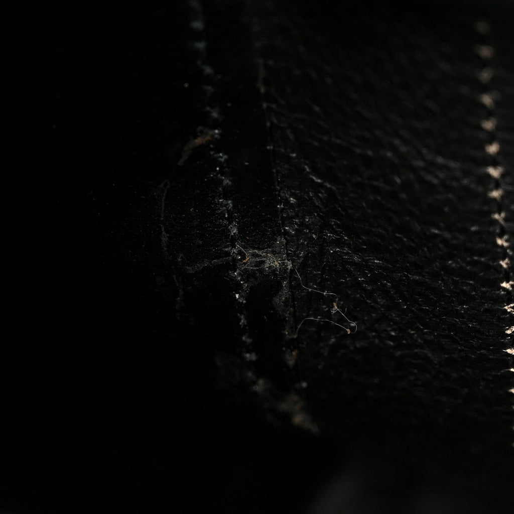 Metallic Goatskin Logo XXS Everyday Tote Argent Black