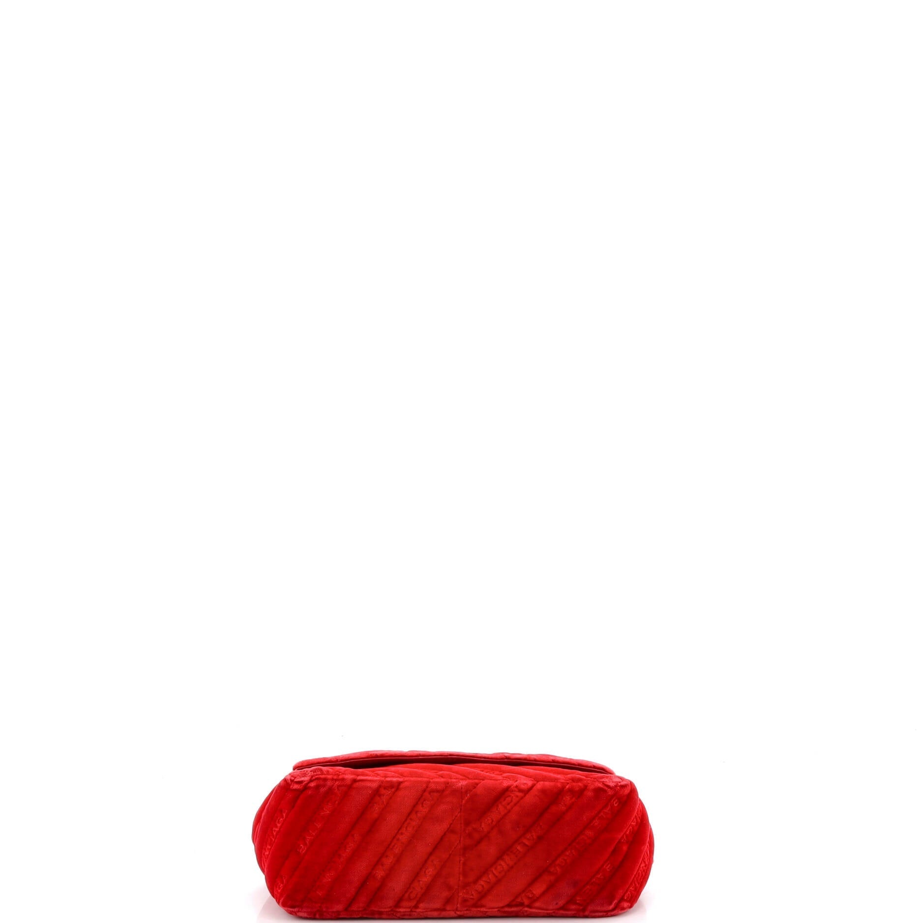 BB Chain Round Shoulder Bag Quilted Velvet Small