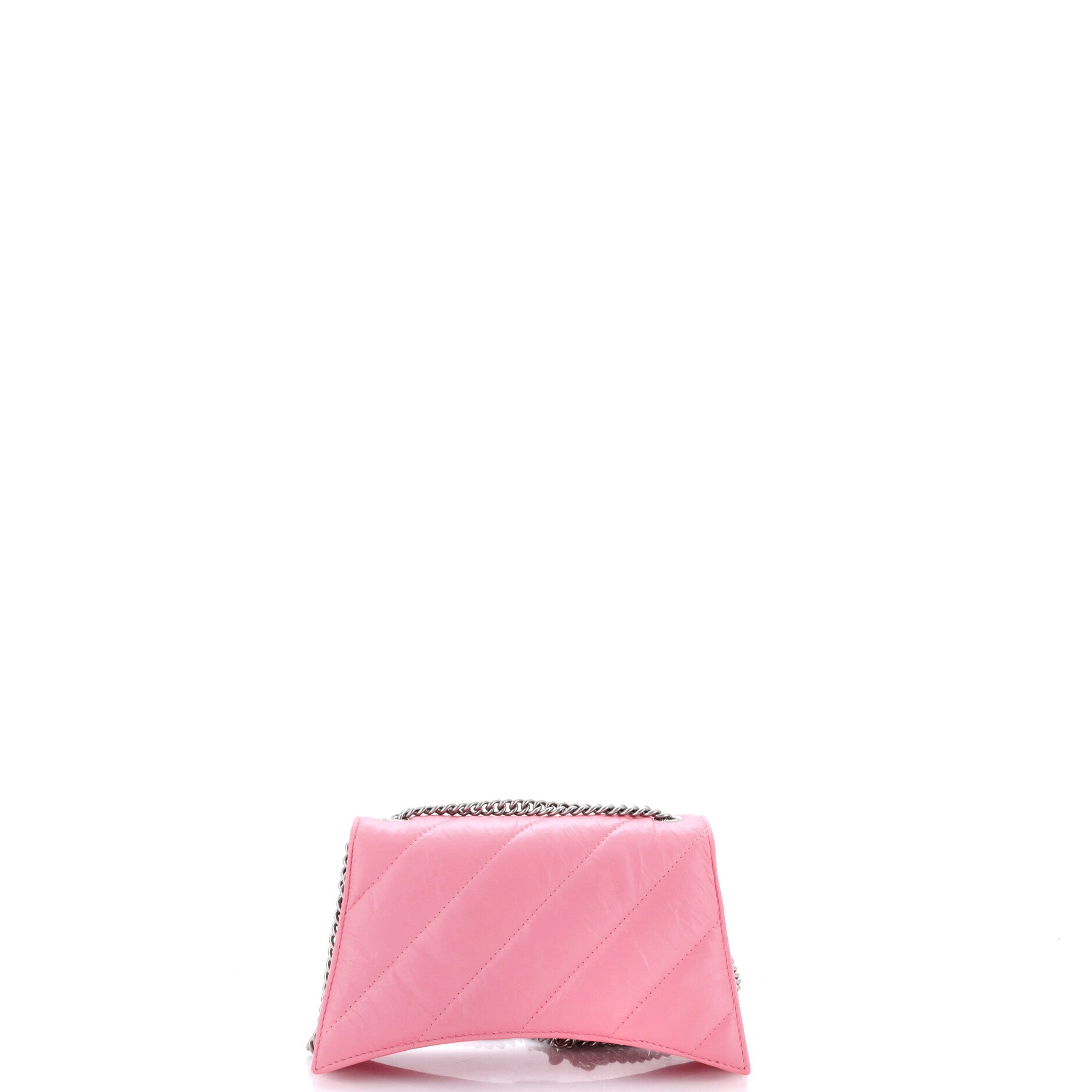 Crush Chain Flap Bag Quilted Crushed Calfskin Small