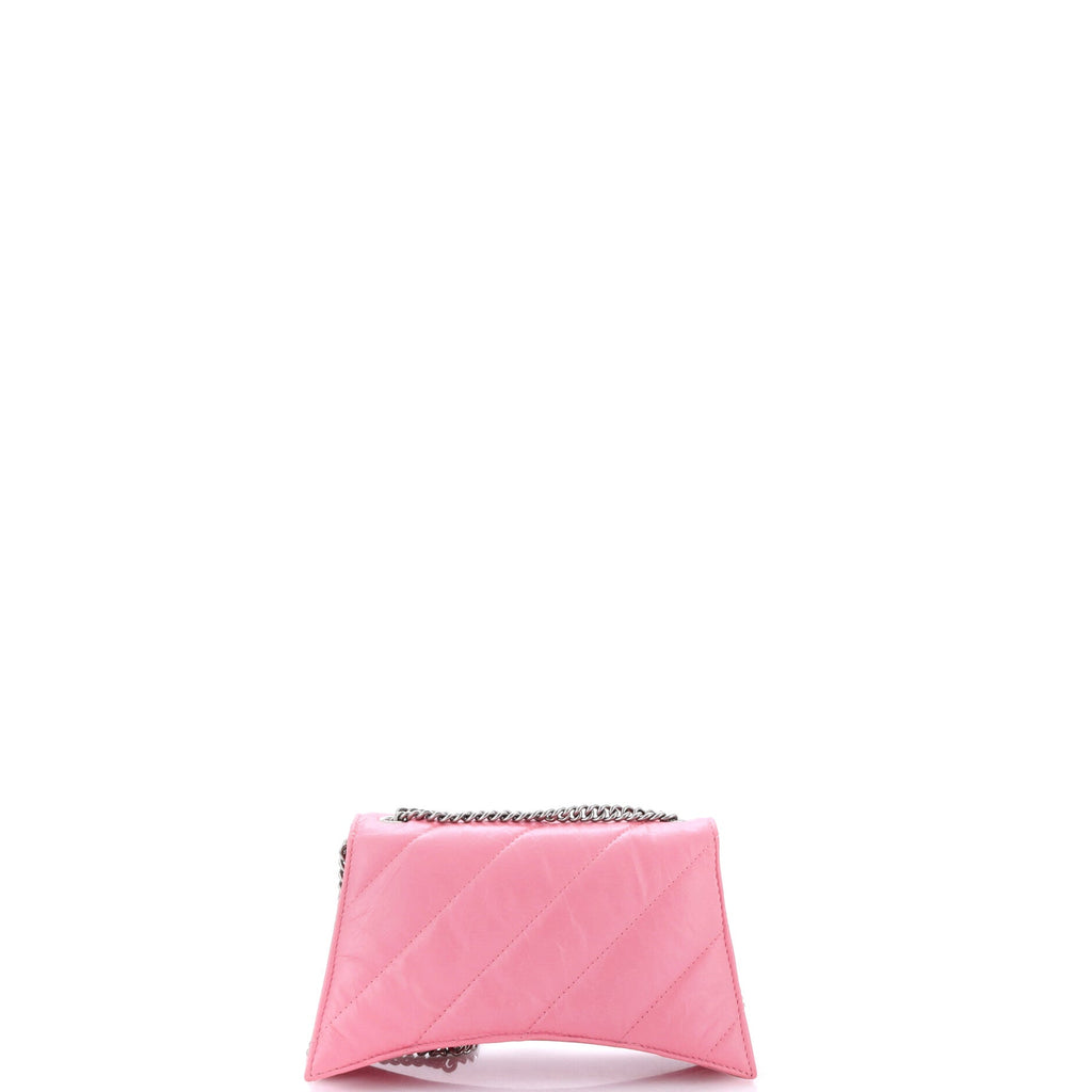 Crush Chain Flap Bag Quilted Crushed Calfskin Small