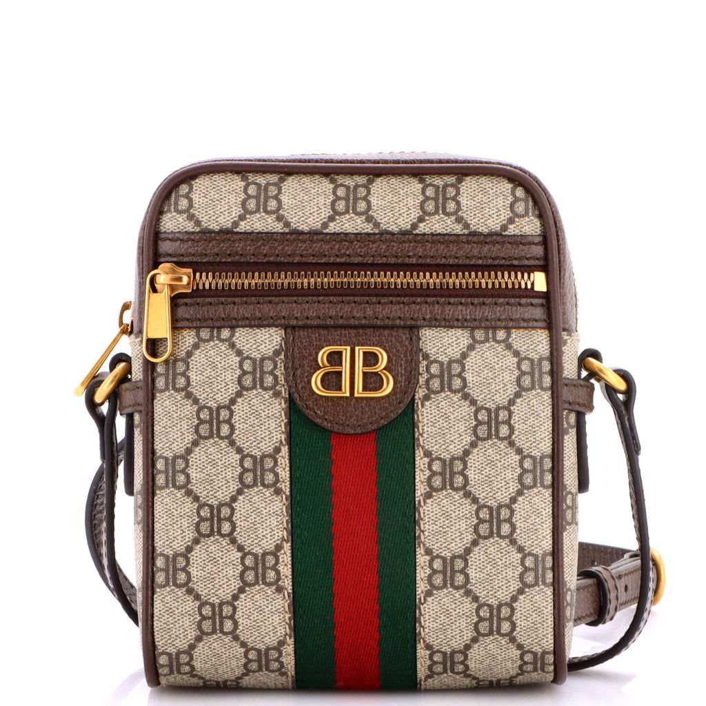 x Gucci The Hacker Project Zip Messenger Bag BB Coated Canvas Mini
