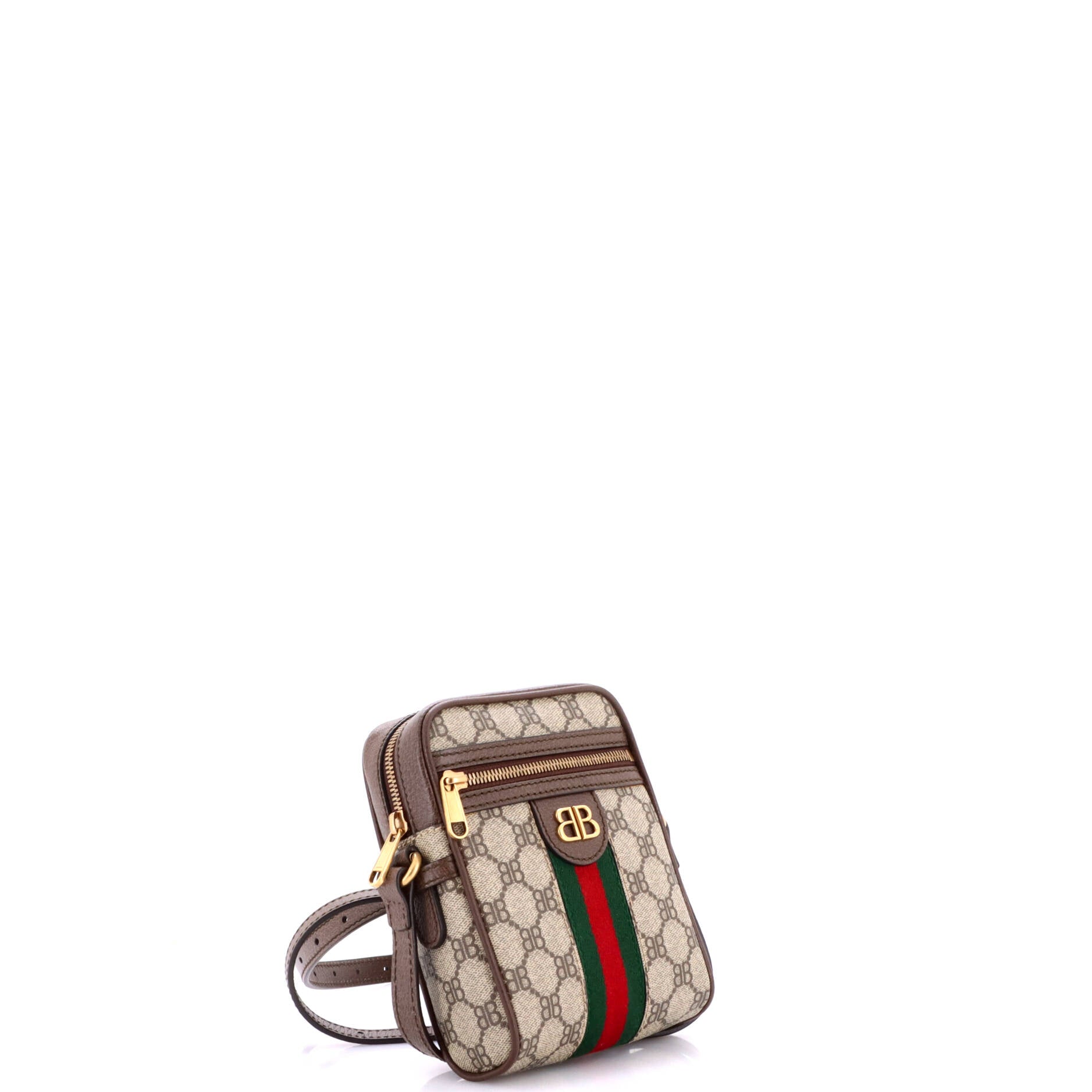 x Gucci The Hacker Project Zip Messenger Bag BB Coated Canvas Mini