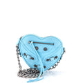Le Cagole Giant Studs Heart Chain Bag Leather Mini