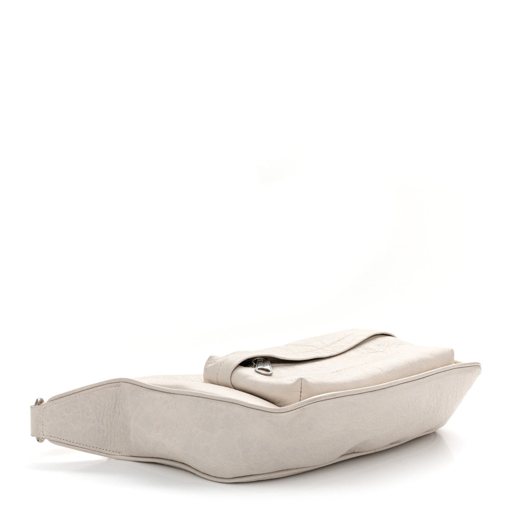 Arena Lambskin Raver Shoulder Bag Nacre