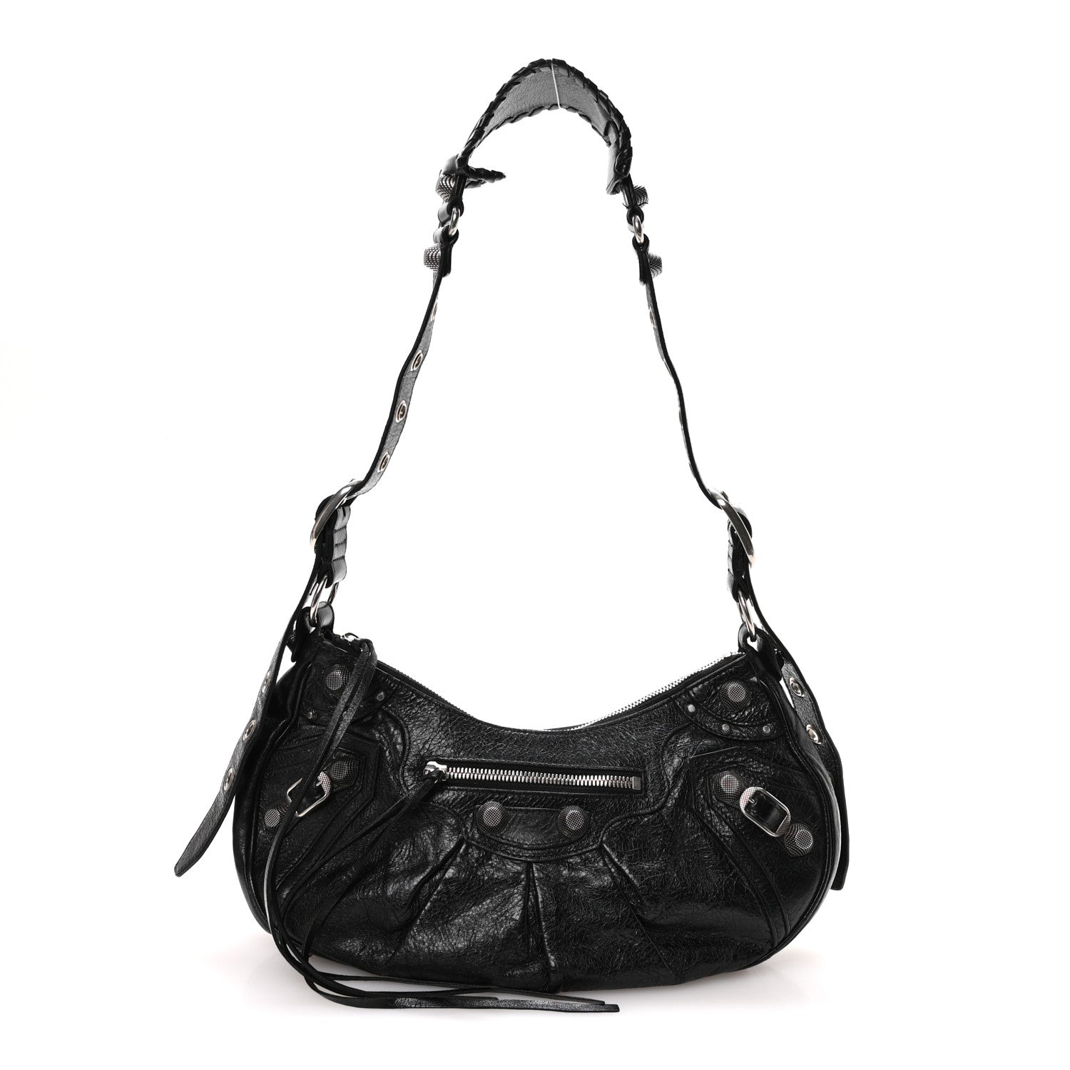 Agneau Arena Small Le Cagole Shoulder Bag Black