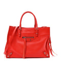 Veau Papier A6 Zip Around Tote Rouge Coquelicot
