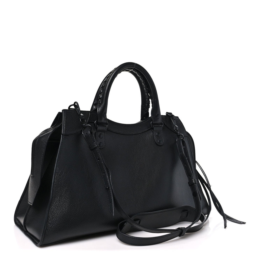 Grained Calfskin Neo Classic Black Hardware S City  Black