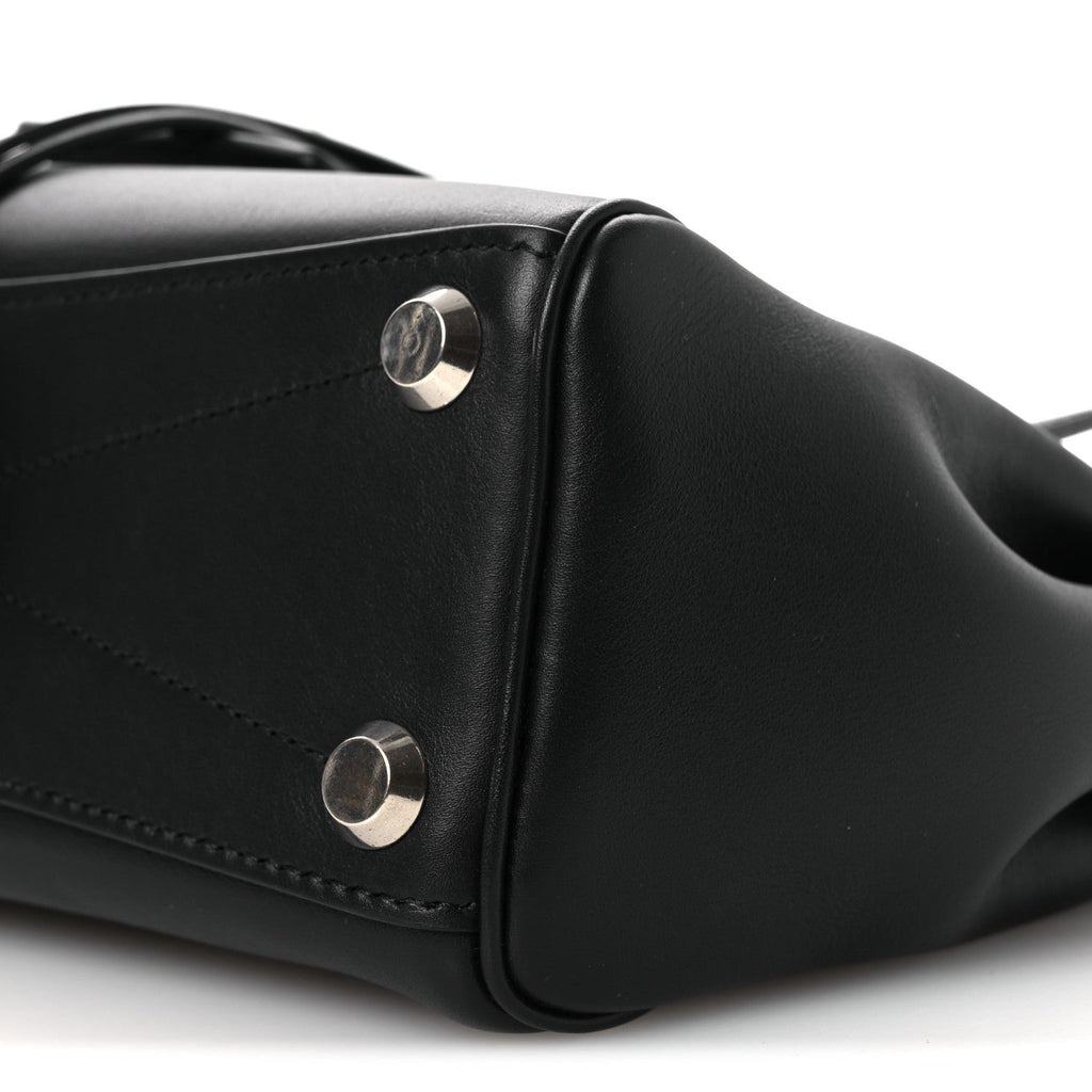 Smooth Calfskin Mini Bel Air Carry All Bag Black