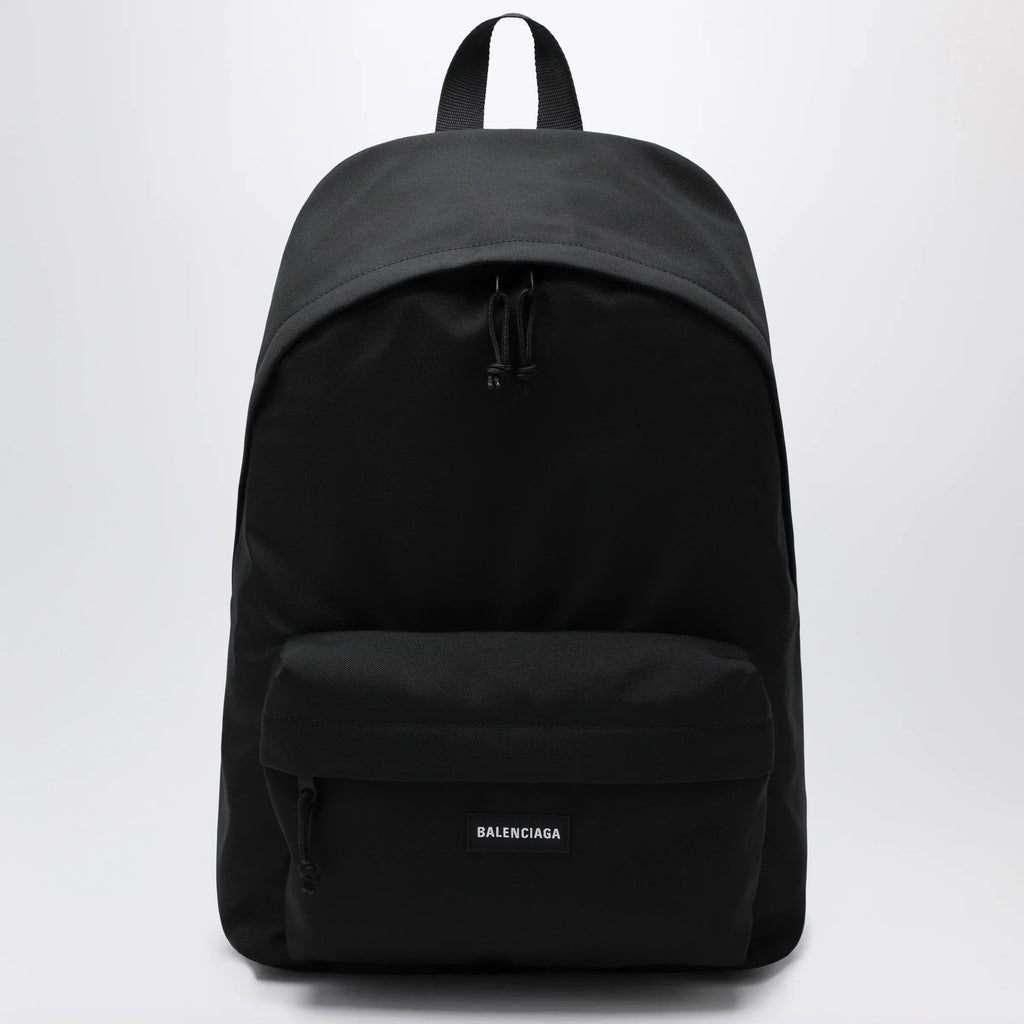 Balenciaga - Black Explorer backpack with logo patch