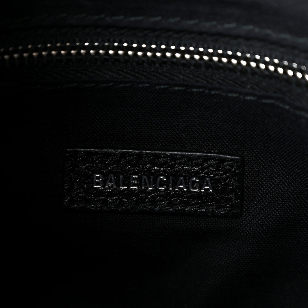 Calfskin Logo XXS Shopping Tote Black