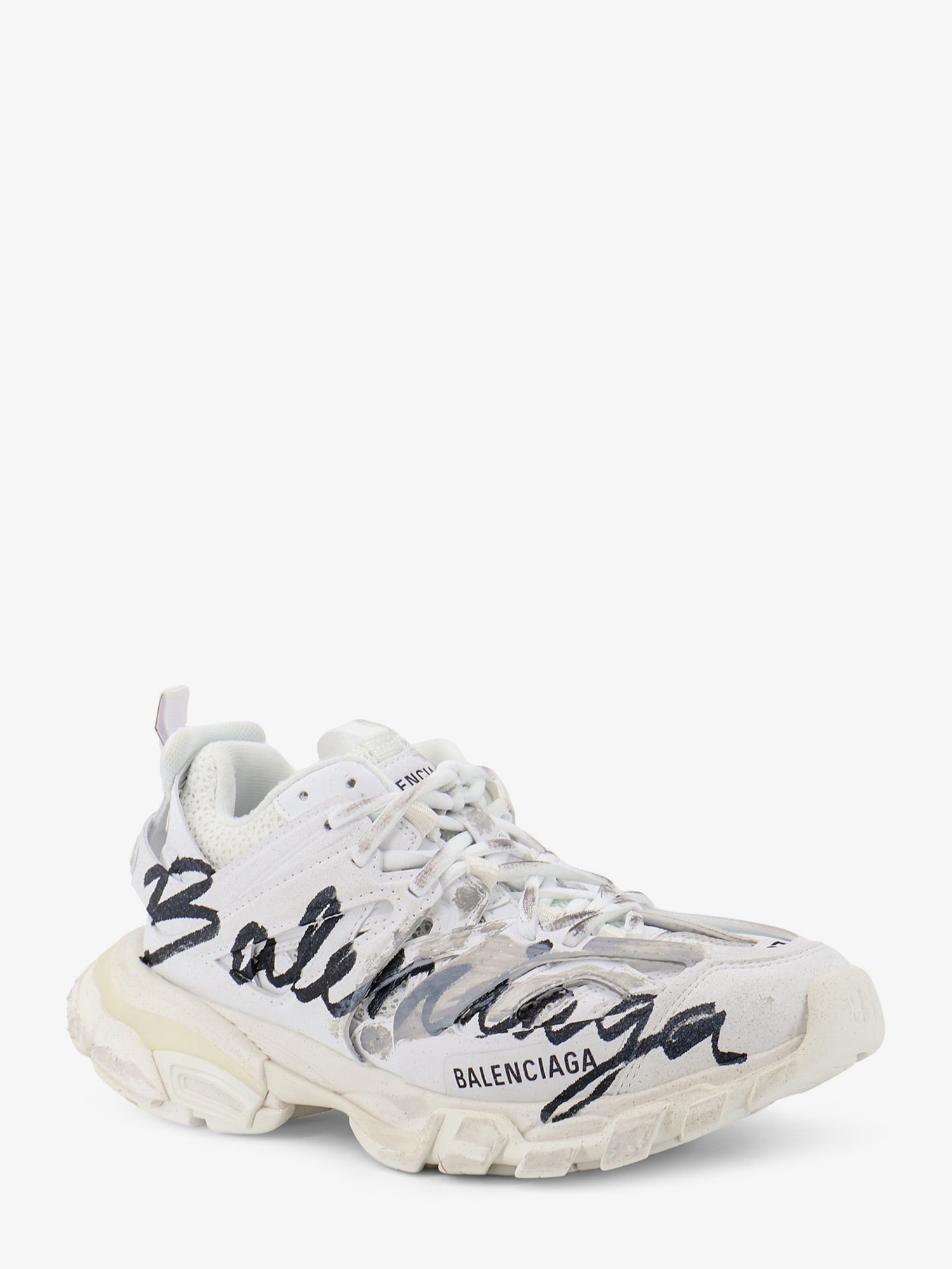 Balenciaga Women Track Signature Sneakers With Side Logo Print