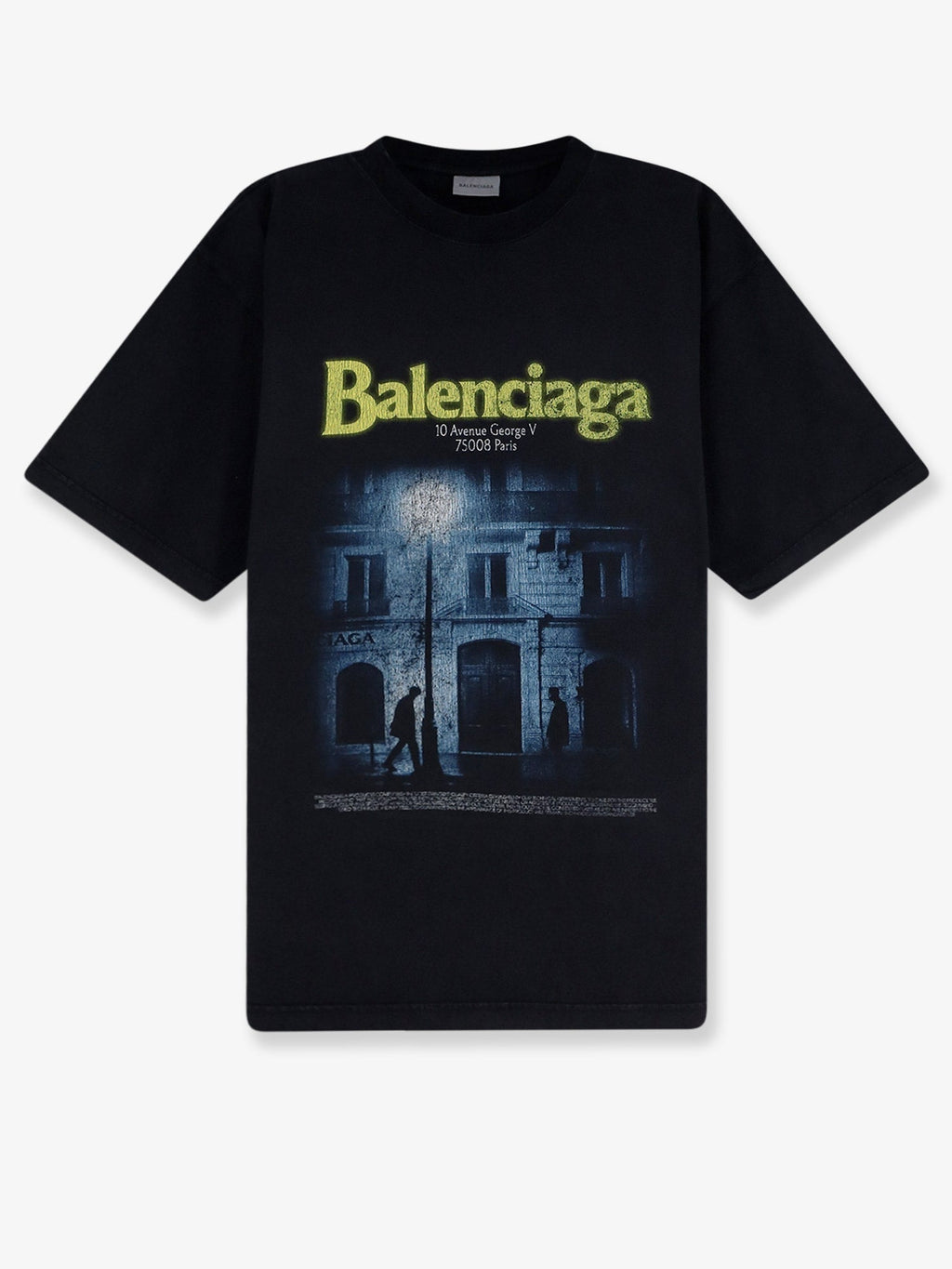 Balenciaga The Address Cotton T-Shirt Black