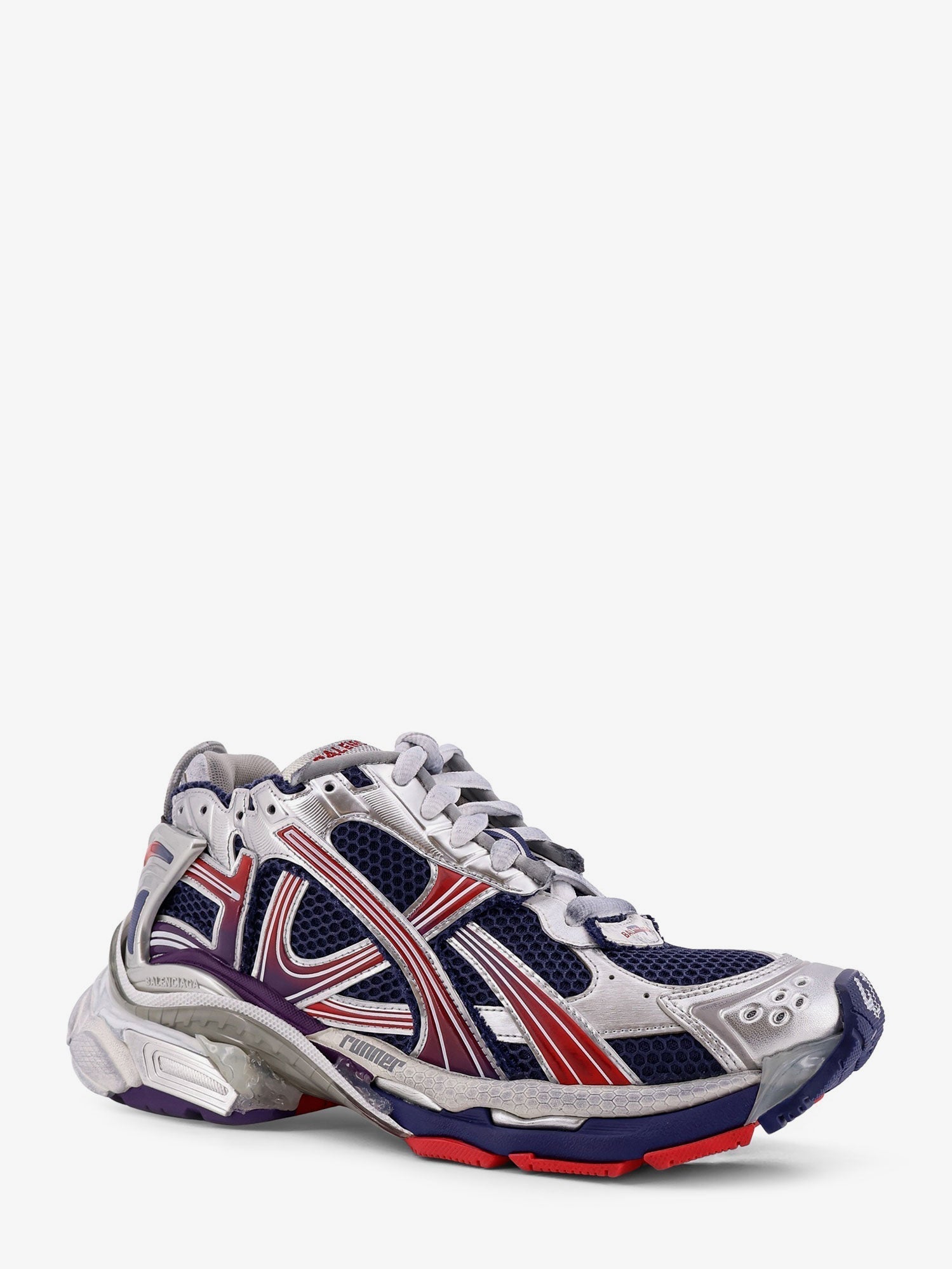 Balenciaga Men Mesh And Nylon Runner Sneakers