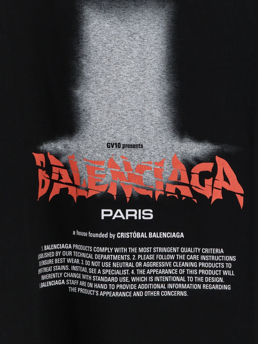 Balenciaga The Door Cotton T-Shirt Black