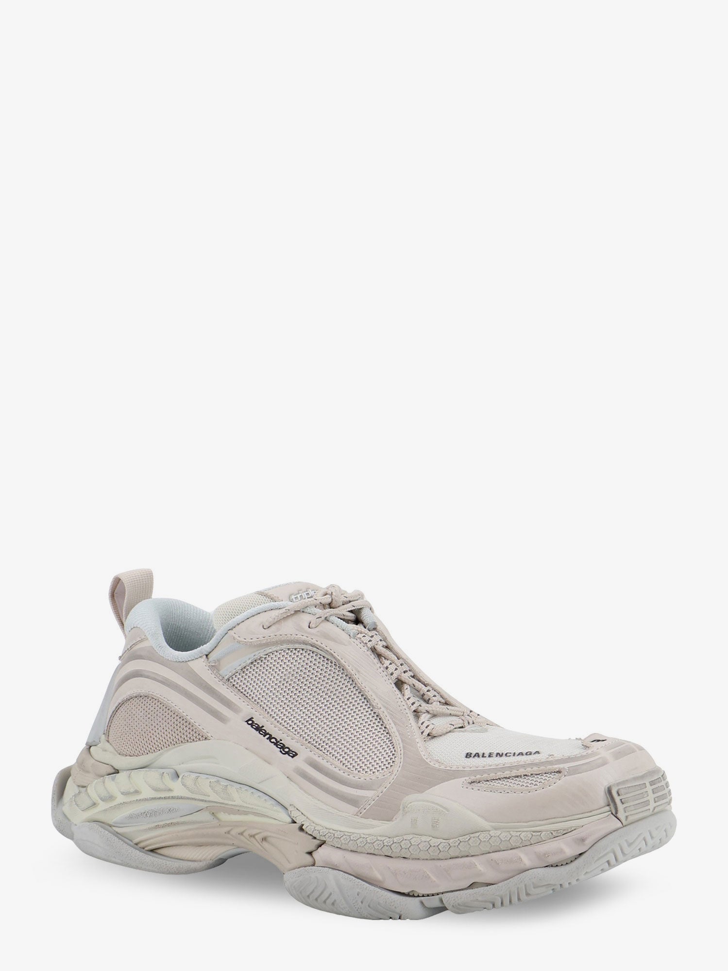 Balenciaga Women Triple S.2 Gandient Mesh And Nylon Inserts With Used-Effect