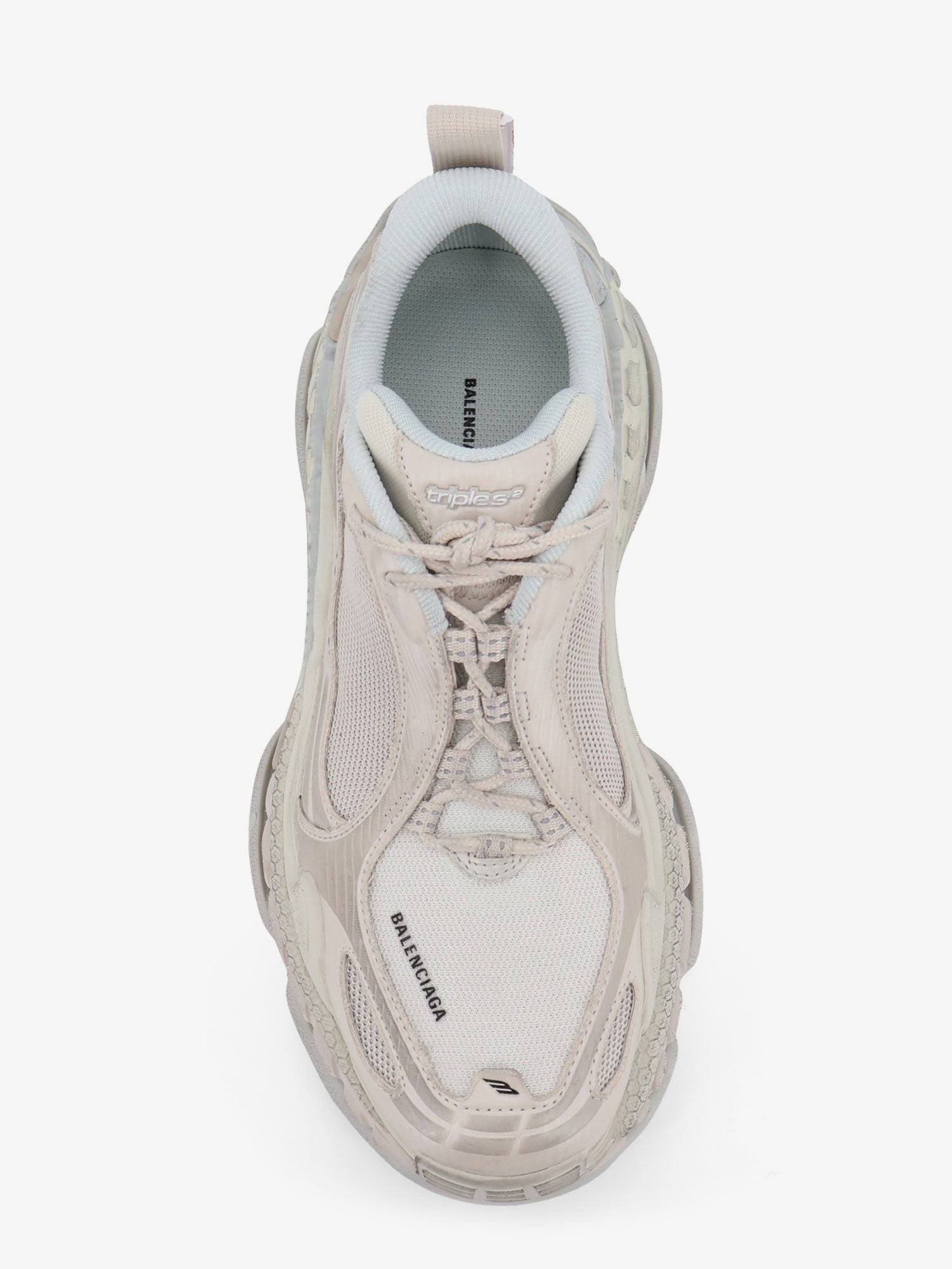Balenciaga Women Triple S.2 Gandient Mesh And Nylon Inserts With Used-Effect