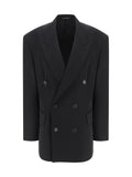 Balenciaga Wool Blazer Jacket Black Women