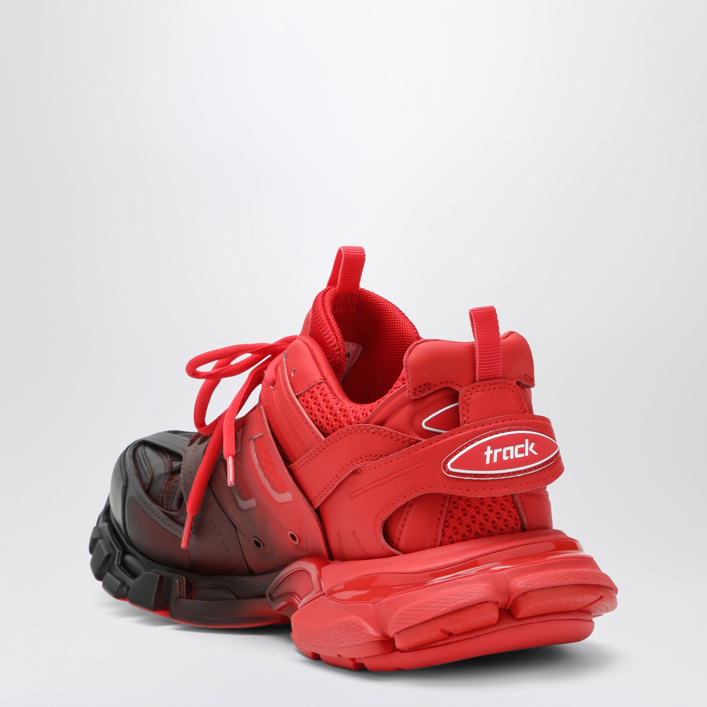 Balenciaga Track Gradient Sneakers In Red And Black Polyurethane Men