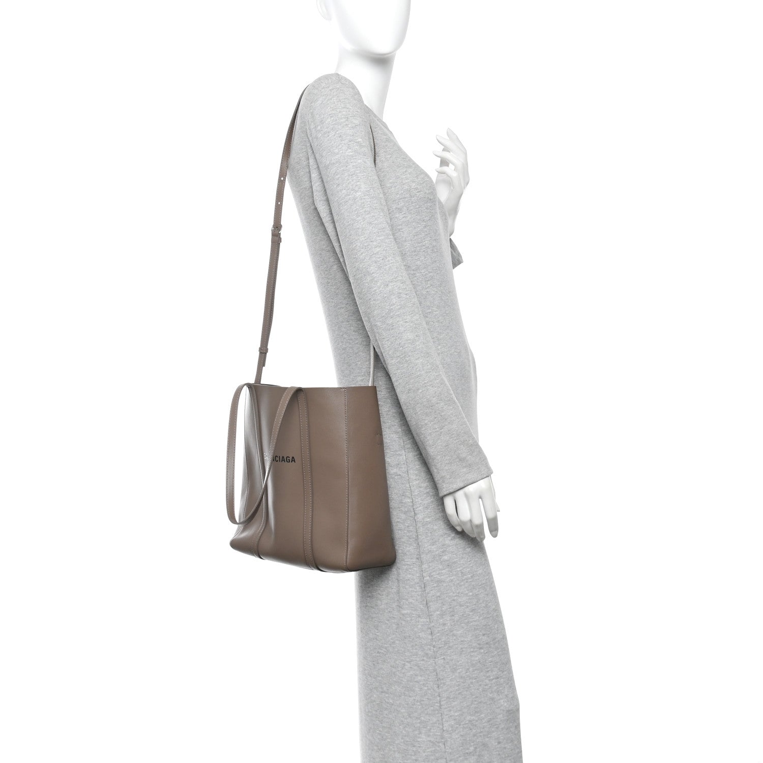 Calfskin XS Everyday Tote Light Beige Black