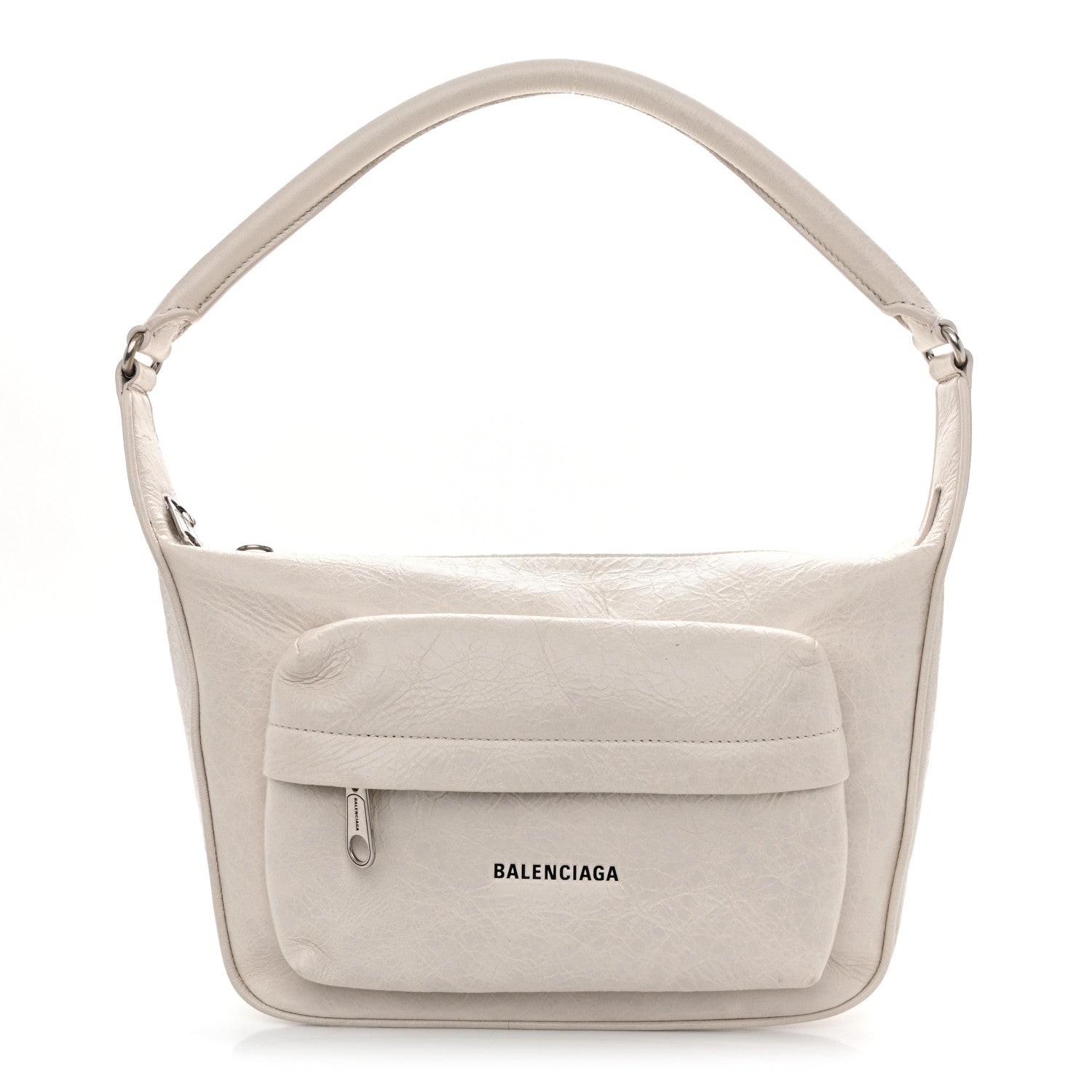 Arena Lambskin Raver Shoulder Bag Nacre