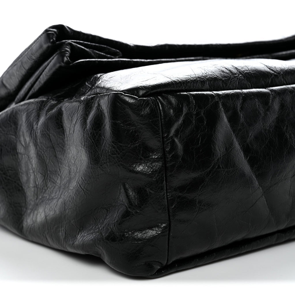 Arena Calfskin Medium Monaco Chain Shoulder Bag Black