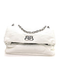 Arena Calfskin Nylon Medium Monaco Chain Shoulder Bag Optic White