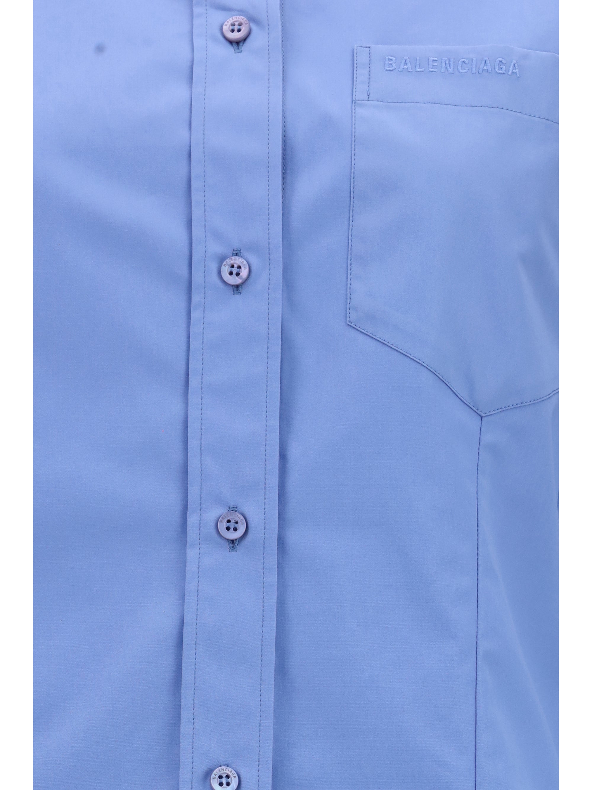 Balenciaga Women Asymmetric Long-Sleeve Shirt