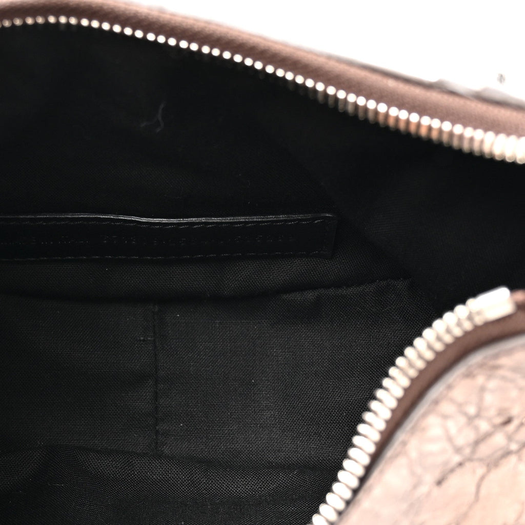 Metallic Agneau Arena Le Cagole Shoulder Bag XS Dark Bronze