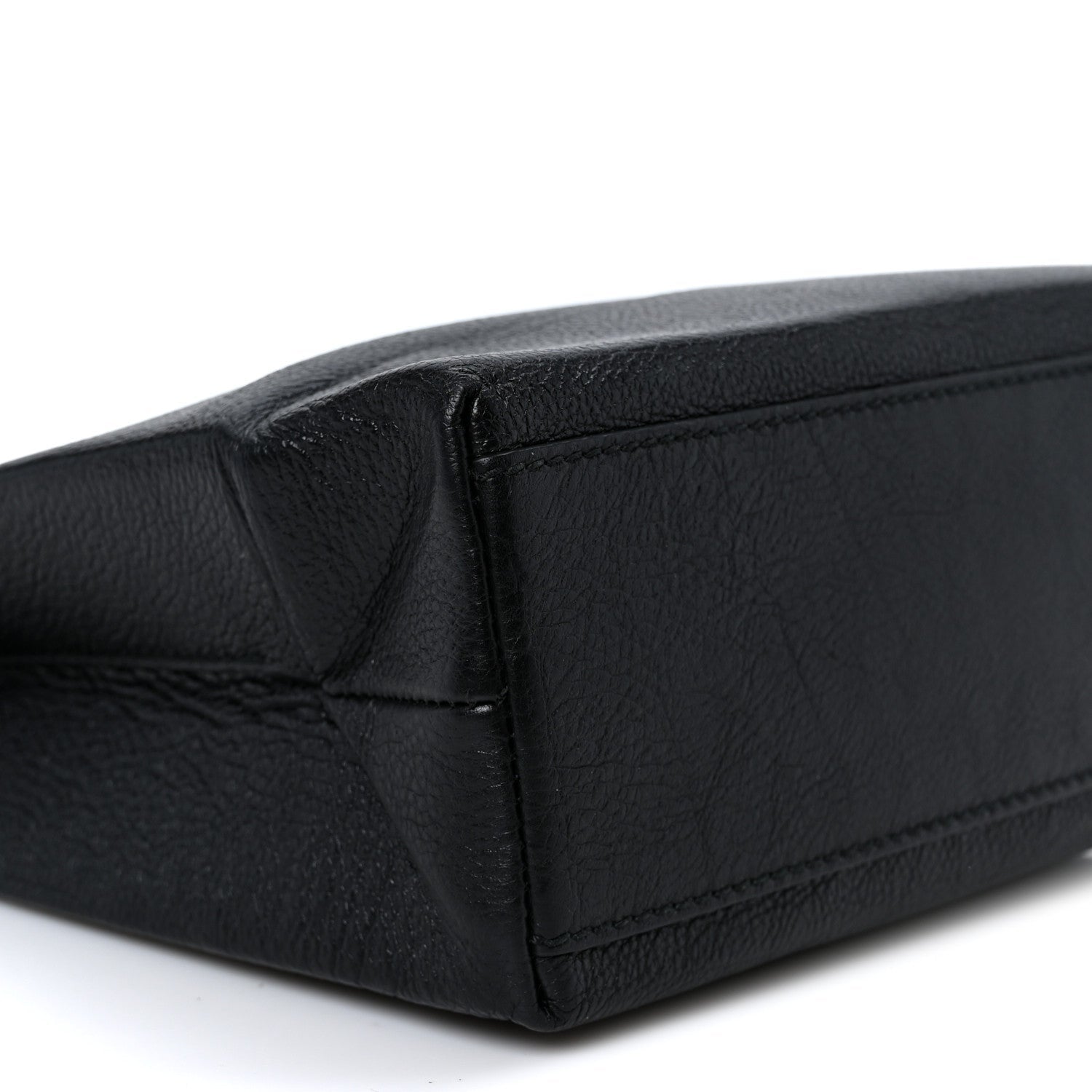 Calfskin Logo XXS Shopping Tote Black