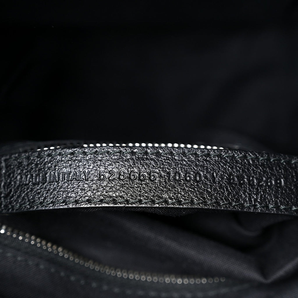 Calfskin Logo XXS Shopping Tote Black
