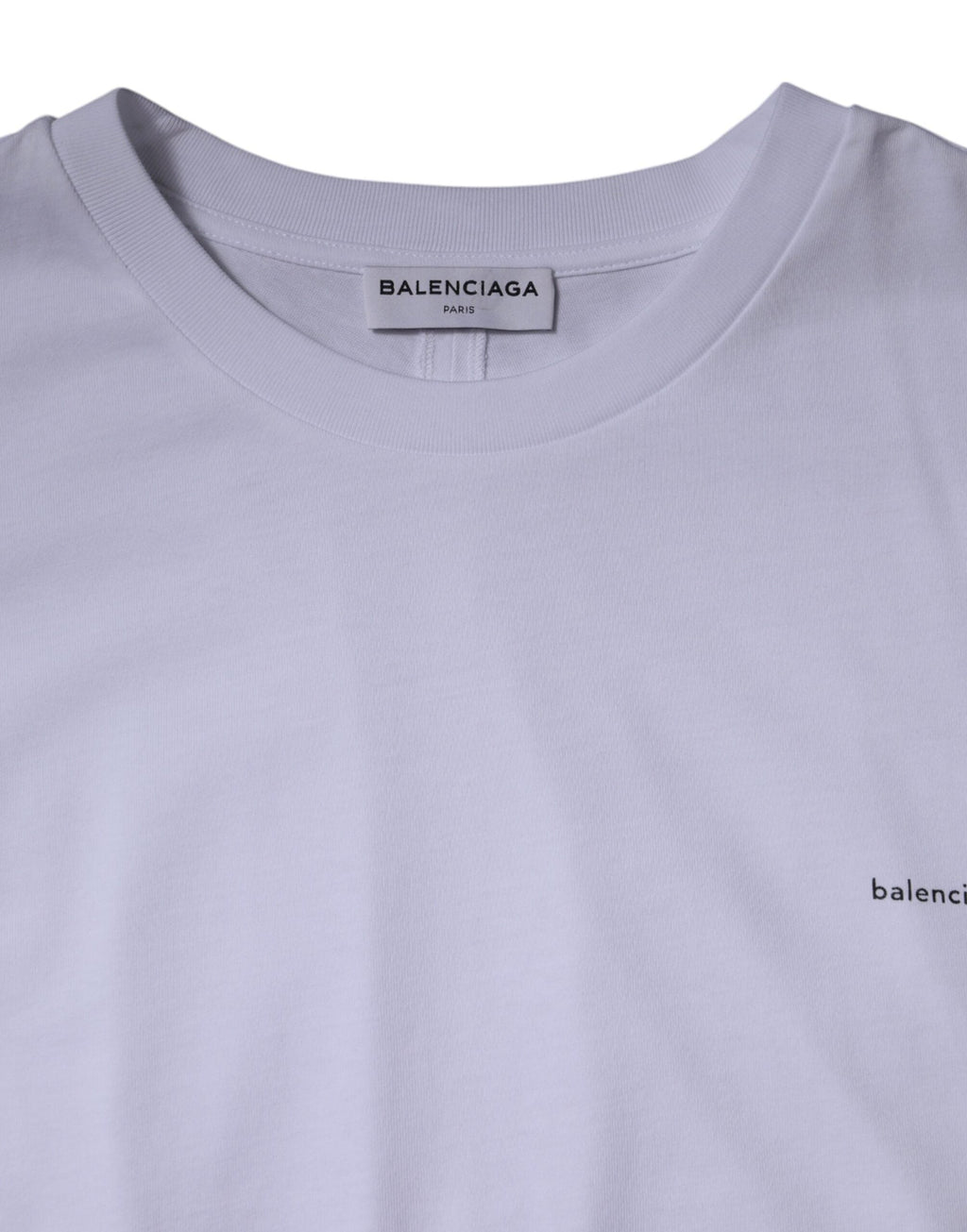 Balenciaga White Logo Cotton Crew Neck Short Sleeves women T-shirt