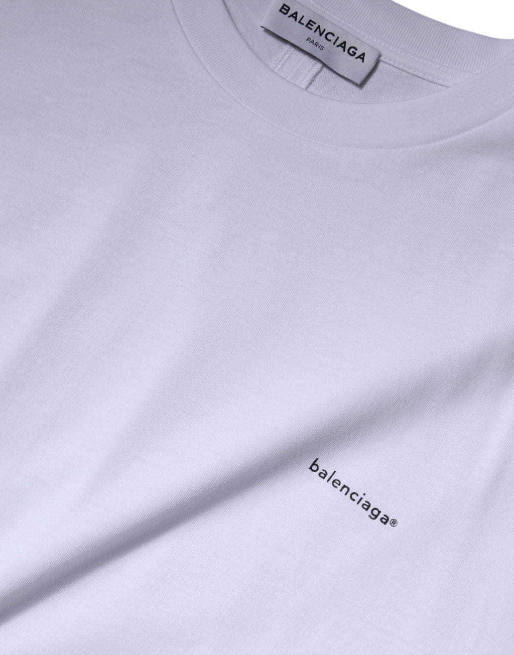 Balenciaga White Logo Cotton Crew Neck Short Sleeves women T-shirt
