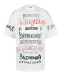 Balenciaga Mens Metal Logo Oversized T-Shirt