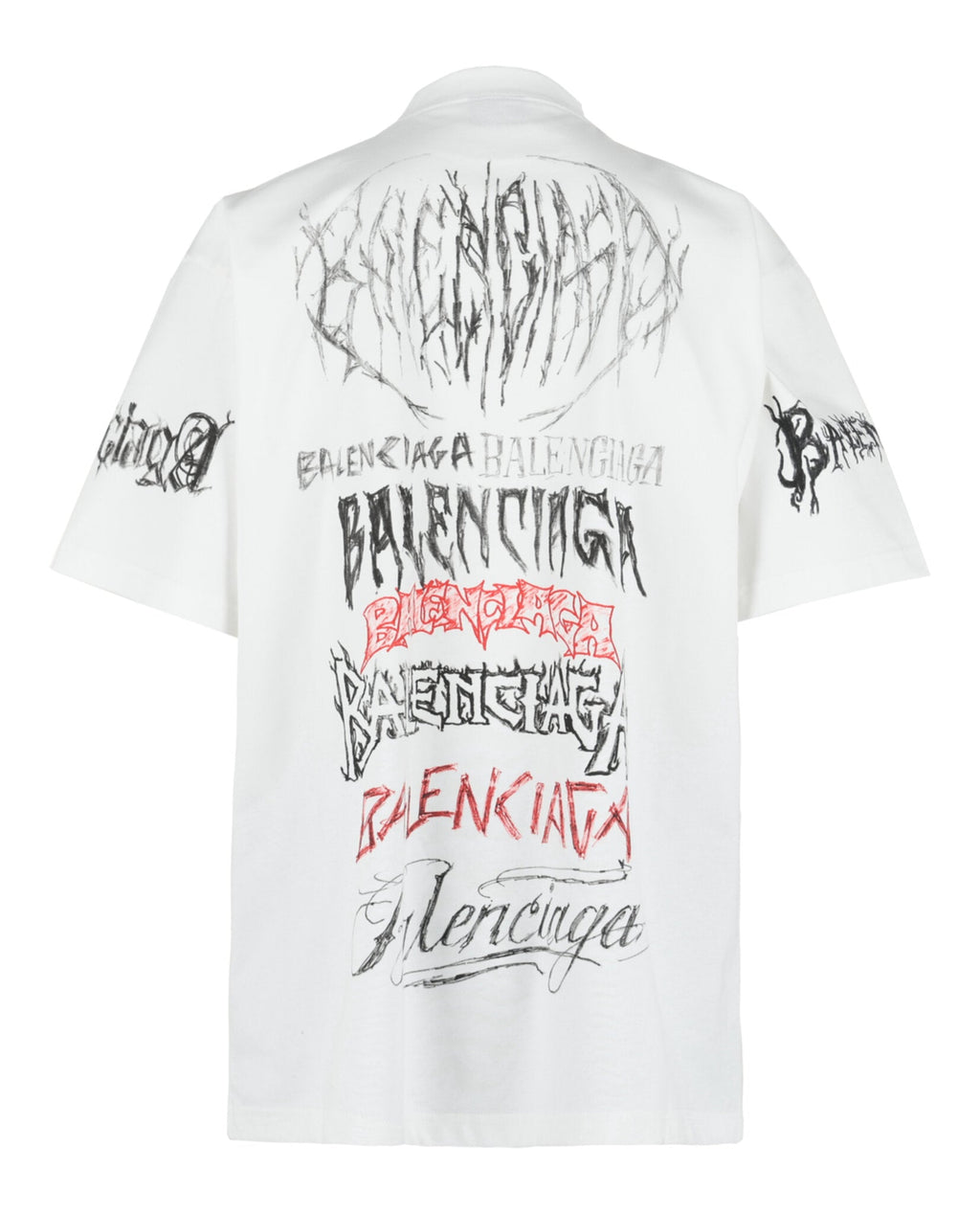 Balenciaga Mens Metal Logo Oversized T-Shirt