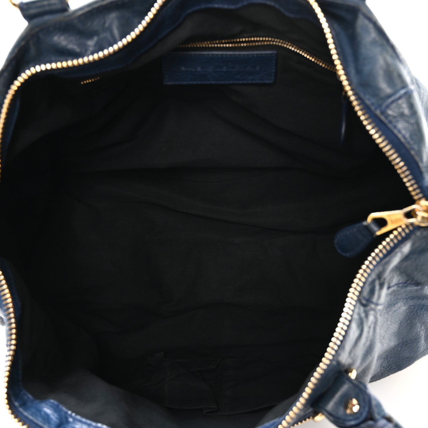 Agneau Giant 12 Gold Hardware Work Bleu Mineral