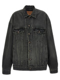 Balenciaga Women's Denim Jacket With Used Effect