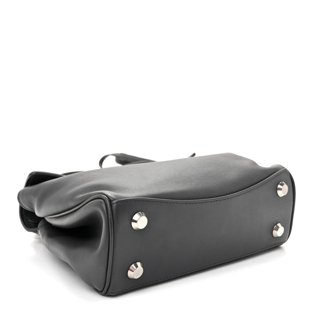 Natural Smooth Calfskin Mini Rodeo Top Handle Handbag Grey
