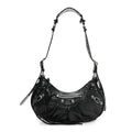 Agneau Arena Small Le Cagole Shoulder Bag Black