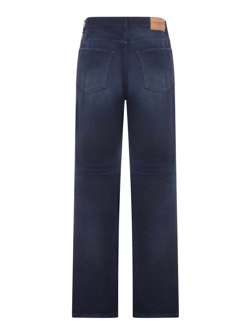 Balenciaga Men Wide Leg Denim Jeans