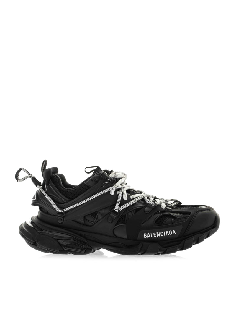 Balenciaga Men Men`S Trail Laces Track Sneaker In Black/White