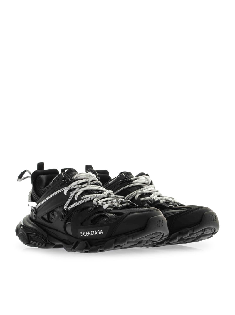 Balenciaga Men Men`S Trail Laces Track Sneaker In Black/White