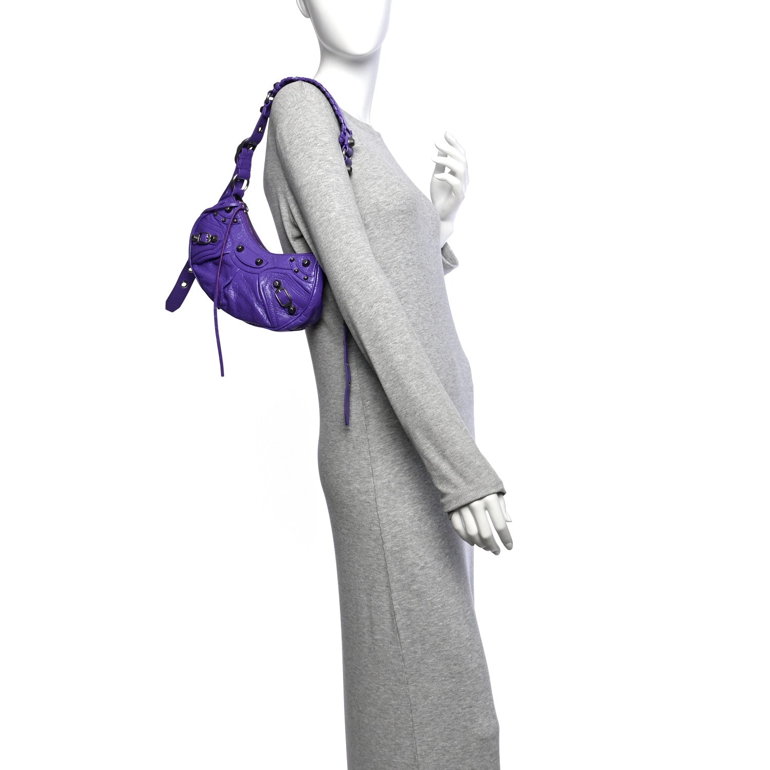 Agneau Arena Le Cagole Shoulder Bag XS Purple